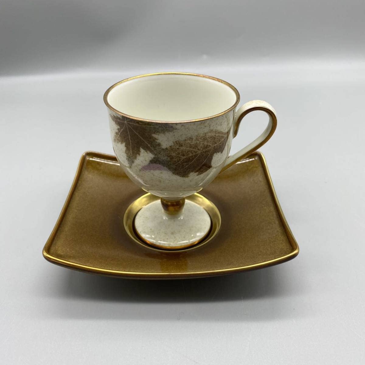 Amazon | レア 深川製磁 正規品 木の葉 コーヒー碗皿 コーヒーカップ 