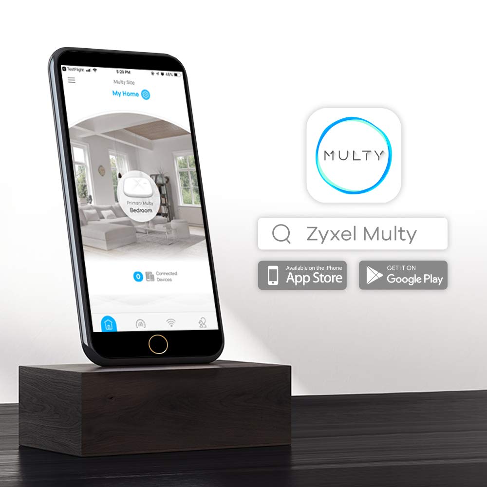 ZyXEL Multy Tri-Band WLAN-System für das Gesamte Zuhause - AC3000 Router und Mini System-Erweiterung - Bis zu 418 m² Reichweite [WSQ50-EU0202F]
