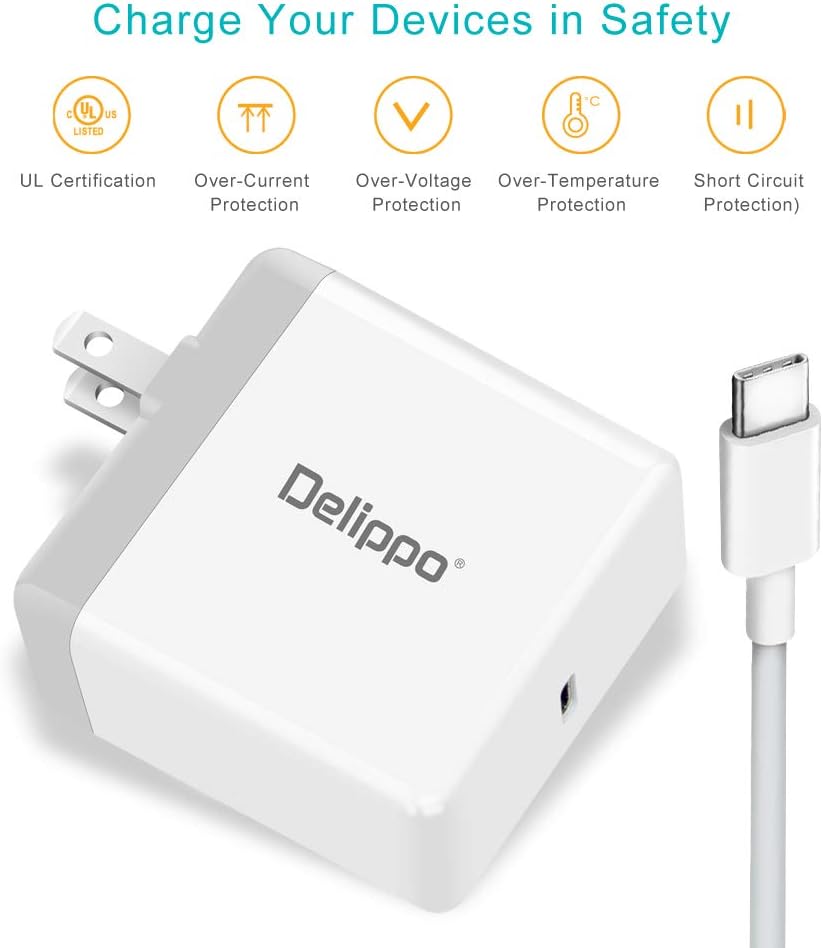 50% оƒƒ Dіѕсоunt Delippo 61W/65W USB Type C Power Delivery Fast Charging Wall Charger for MacBook/Pro, Samsung,Nexus,Nintendo Switch,ASUS,Acer,Dell,Xiaomi Air Bеѕt Cуbеr Mоndау 🔥 Delippo 61W/65W USB Type C Power Delivery Fast Charging Wall Charger for MacBook/Pro, Samsung,Nexus,Nintendo Switch,ASUS,Acer,Dell,Xiaomi Air