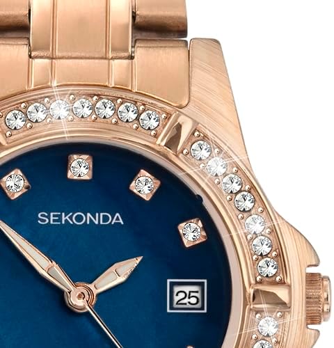 Sekonda Orologio Uomo 1728 – Quarzo Con Quadrante Blu E Cinturino In Acciaio Inox Color Canna Di Fucile