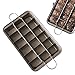 Lanhope Moules à Brownie mit Teiler Backblech Kuchenform Nonstick Bar Cookie Mould Backformen Geschirr für Küche Bäckerei Restaurant 12x8x2 Zoll geteilt