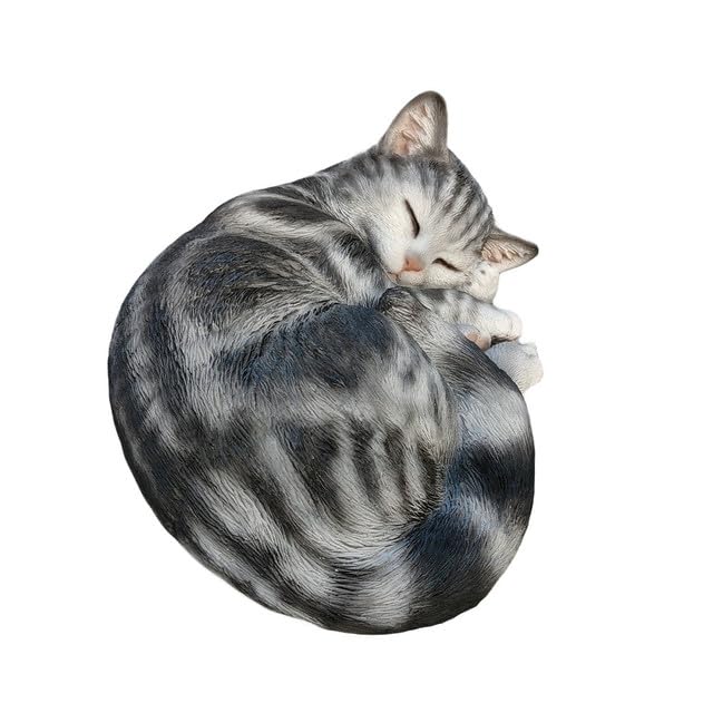 Figura Decorativa Gato Durmiente Tabby Dreams de Resina miniatura 2