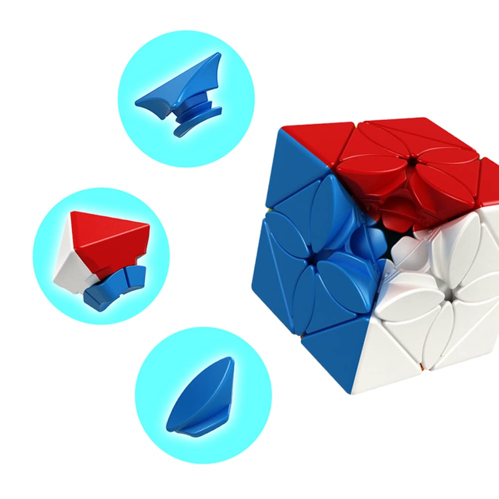 AI-YUN Speed Cube - Juego de 3 unidades, Polaris, hoja de arce y trébol, rompecabezas educativos, 5,7 cm