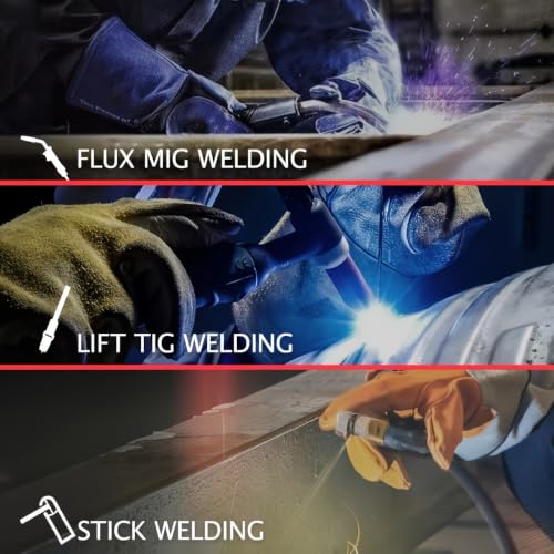 Image of ACEWELDER 140A Gasless Flux Core MIG Welder /Lift TIG /Stick 3 in 1 Welding Machine 110V Portable IGBT Inverter Synergy Welder Machine (MIG140)