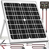 SOLPERK Solar Panel Kit 20W 12V, Waterproof Solar Battery Trickle Charger Maintainer + Smart MPPT Controller + Adjustable Mount Bracket for Boat Car RV Motorcycle Marine Automotive