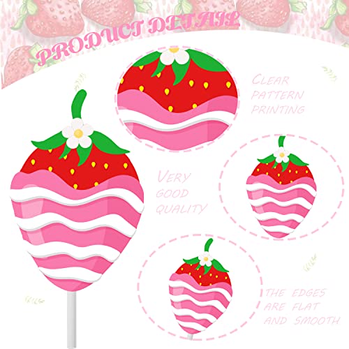 Strawberry Cupcake Toppers 36Pcs Strawberry Birthday Party Cupcake Toppers Berry Sweet Cake Picks Strawberry Party Decorations For Sweet One Fruit Theme Baby Shower Supplies #TOP3