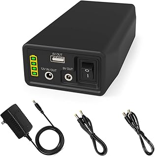 TalentCell 12V LiFePO4 Battery Pack LF4100, 2000 Cycles Rechargeable 12.8V 6.5Ah 83.2Wh Lithium Iron Phosphate Battery with DC 12/9 Volt and 5V USB Output for LED Strip, CCTV Camera, Mobile and More