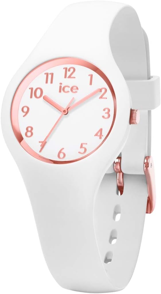 ICE-WATCHIce-Watch - ICE Glam White Rose-Gold Numbers - Women's Wristwatch with Silicon Strap