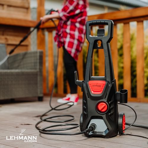 LEHMANN Jukon Hochdruckreiniger mit 9-TLG. Zubehörset, 1600 W, 480 l/h Fördermenge,...