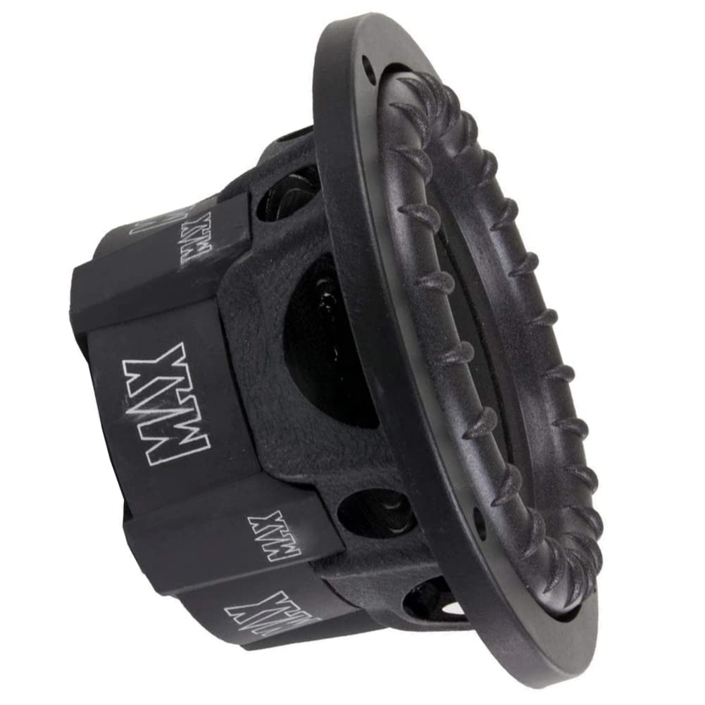 1 subwoofer pour LANZAR Max Pro MAXP64 6,5" 16,5 cm 165 mm 300 Watt rms et 600 Watt Max Bobine Simple 4 ohms Couvercle Coffre Portes Voiture, 1 pièce + faston de Montage