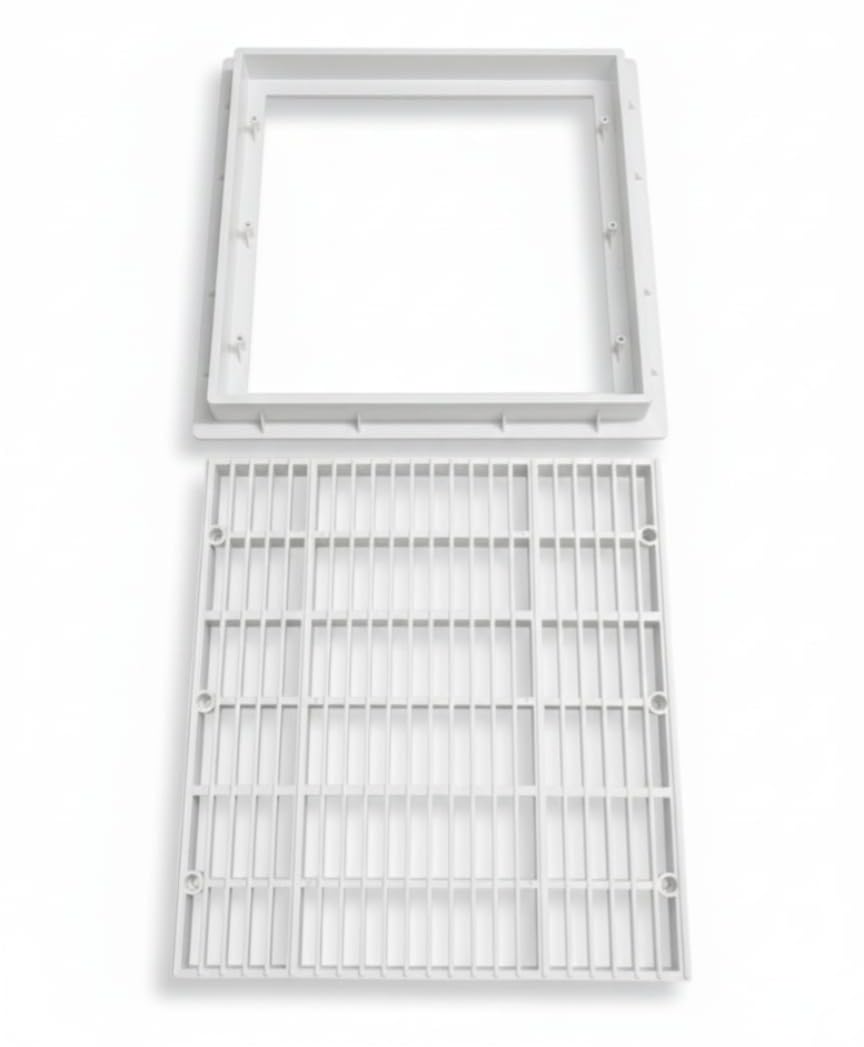 Swimming Pool ABS Main Drain Cover | 12x12 Inch Square Drain Grate Cover for Pool Water Drainage & Safety-image-40