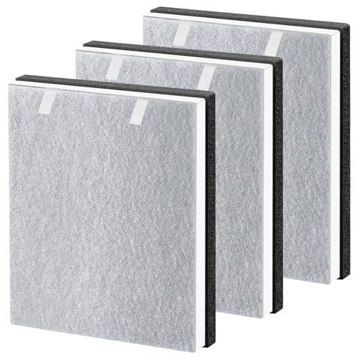 3 Pack Vital 100 Replacement Filter Compatible with LEVOIT Vital 100 Air Pur-ifier, 3-in-1 H13 HEPA and High-Efficiency Activated Carbon Filter Set, Replace Part # Vital 100-RF