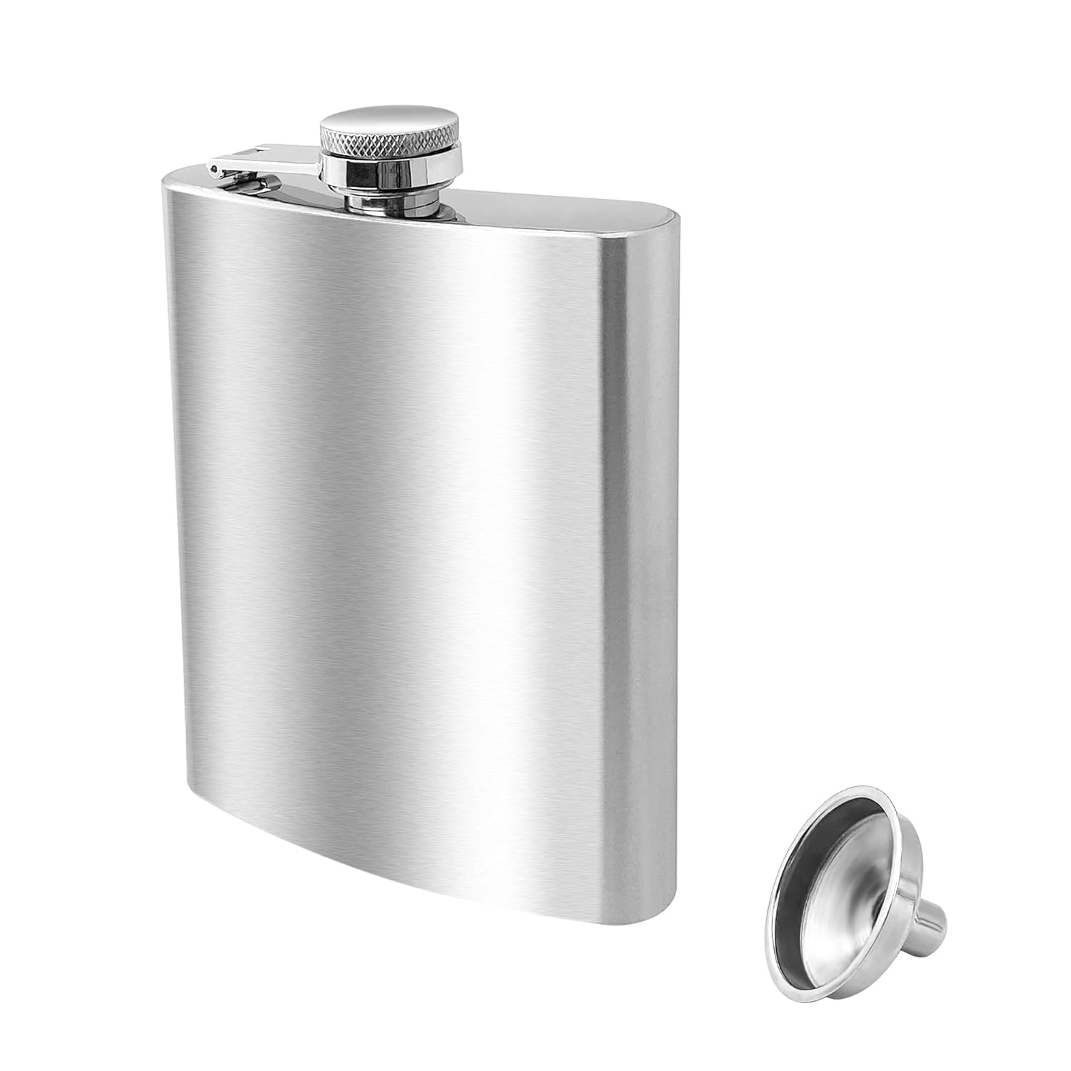 Stainless Steel Hip Flask I Engraved Design Wine Whiskey Liquor Flask I Unisex Alcoholic Drinks Holder Pocket Bottle (236 ml) (Hip Flask Black & Silver+Funnle) — Amazon image 15