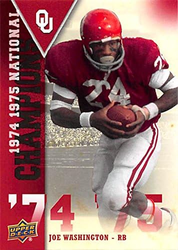 Joe Washington football card (Oklahoma Soones) 2011 Upper Deck #NC-JW 1974 & 1975 National Champions