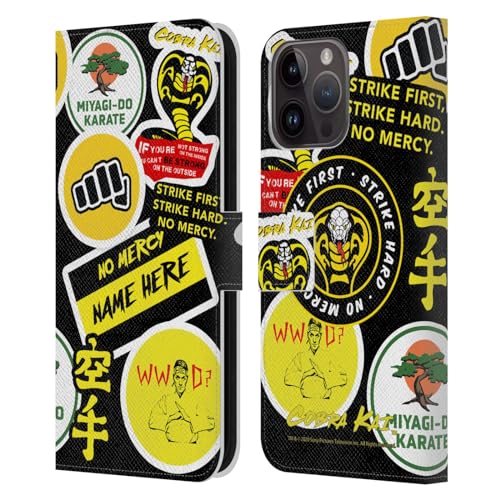 Coque portefeuille Cobra Kai iPhone 15 Pro Max en cuir avec design Strike Logo unique