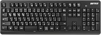 Buffalo Bluetooth 5.0 Compatible Full Keyboard, Windows/Mac/iPadOS/iOS/Android/PS4, Telework, Remote, Home Office, Black BSKBB105BK