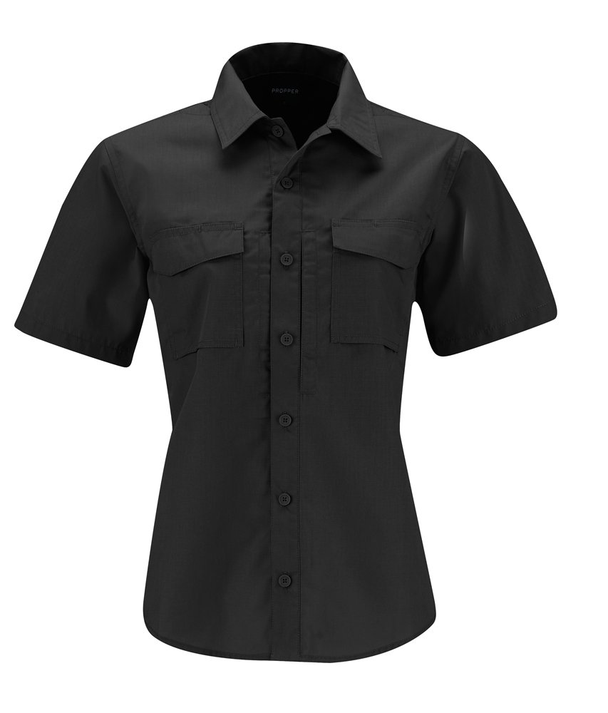 Propper Women's REVTAC Short Sleeve Shirt, Black, Medium