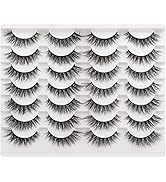 False Eyelashes 15 mm Lashes Natural Look 3D Mink Lashes Pack Small Short Cat Eye Lashes Wispy Li...