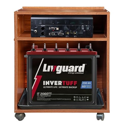 ADMIRA Wood Inverter Trolley with Wheels - Image 4