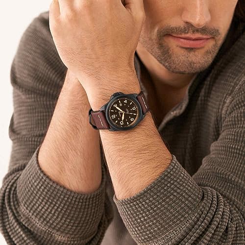 Fossil Bronson Men's Watch with Stainless Steel Bracelet or Genuine Leather Band, Chronograph or Three-Hand Analog Display - Image 6