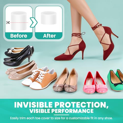 Image of Pnrskter Silicone Toe Protectors for Men & Women - 20 PCS Soft Toe Caps & Sleeves for Pinky Toe, Corns, Blisters, Calluses, Hammer Toes, Toe Cushions for All Day Comfortable & Friction Toe Relief