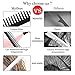 CestoMen 9pcs Carbon Fiber Cutting Comb, Hair Comb Set for Teasing and Parting, Professional Combs for Hair Stylist for Women and Men Salon Styling Hairdressing - Black