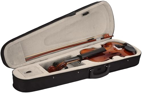 Miniatura 2 de Violín acústico natural 44 de tamaño completo con estuche, arco y colofonia, ideal para estudiantes, niños y principiantes (natural)