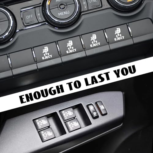 Image of KVAEY 2PCS Eject Blank Car Button Stickers, Funny Seat Eject Vinyl Decal Fits All Blank Buttons, Novelty Eject Dash Switch Labels Unused Button Decor for Truck SUV, Car Accessories (M)