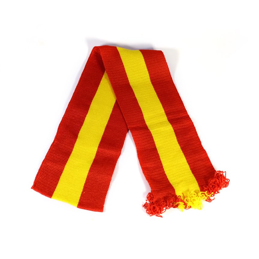 TVK Thundu Political Muffler, Red and Yellow Striped Scarf with Fringes for Rallies and Campaigns-picture-40