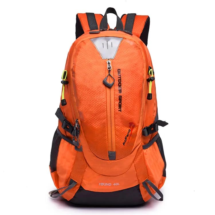 Sac à dos randonnée 40 litres oxford orange pour voyage trekking camping
