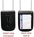 Perfect Fit Shield Wallets Black Leather Badge Holder & ID Wallet with 30