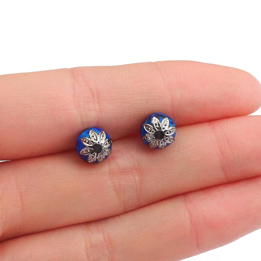 100Pcs/Lot 8 10 mm Lotus Flower Metal Loose Spacer Bead Caps Cone End Beads Cap Filigree for DIY Jewelry Finding Making