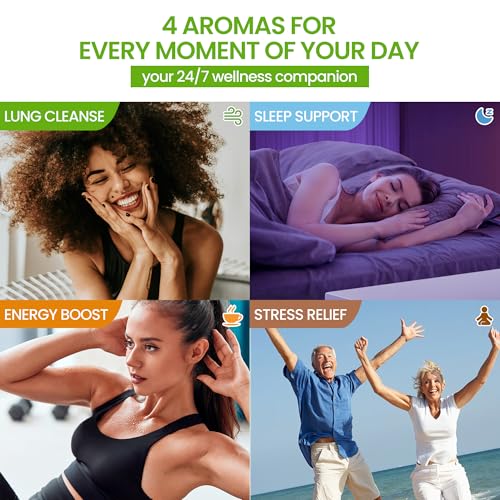 Image of PUFFIAIR Herbal Diffuser Pen 4 Pack, Clean Botanical Aromatherapy Diffusers, Four Aroma Variety Set, Cool Mint & Herbal Scents, Smooth Daily Experience, Up to 600 Uses Each