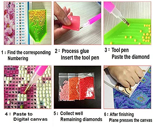 Image of DIY Diamond Painting Kits for Adults Full Drill Black Panther 5D Rhinestones Embroidery Cross Stitch Decompression Crafts,Wall Decoration (8x12Inch)