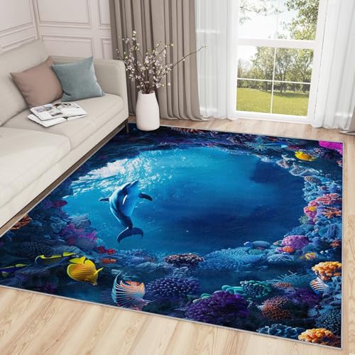Aquailis Sea Rugs for Living Room - 8x10 Rug, Ocean