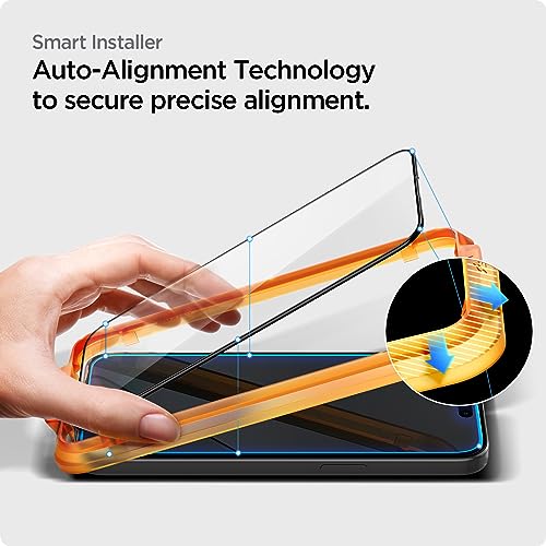 Image of Spigen Alignmaster Full Coverage Tempered Glass Screen Protector Guard For Iphone 15 Pro Max - 2 Pack for Smartphone