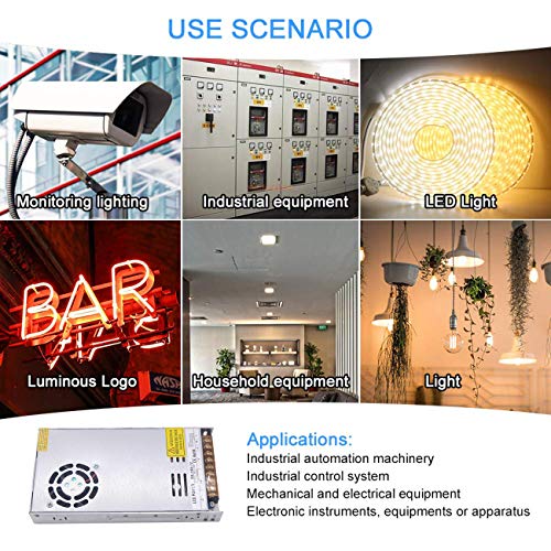 Eagwell New Version Dc 12V 30A Power Supply 360W Universal Regulated Switching Ac To Dc Converter Ac110V/220V (Smps) Transformer Driver Adapter For Led Strip Light, Cctv Camera Security System, Radio #TOP6