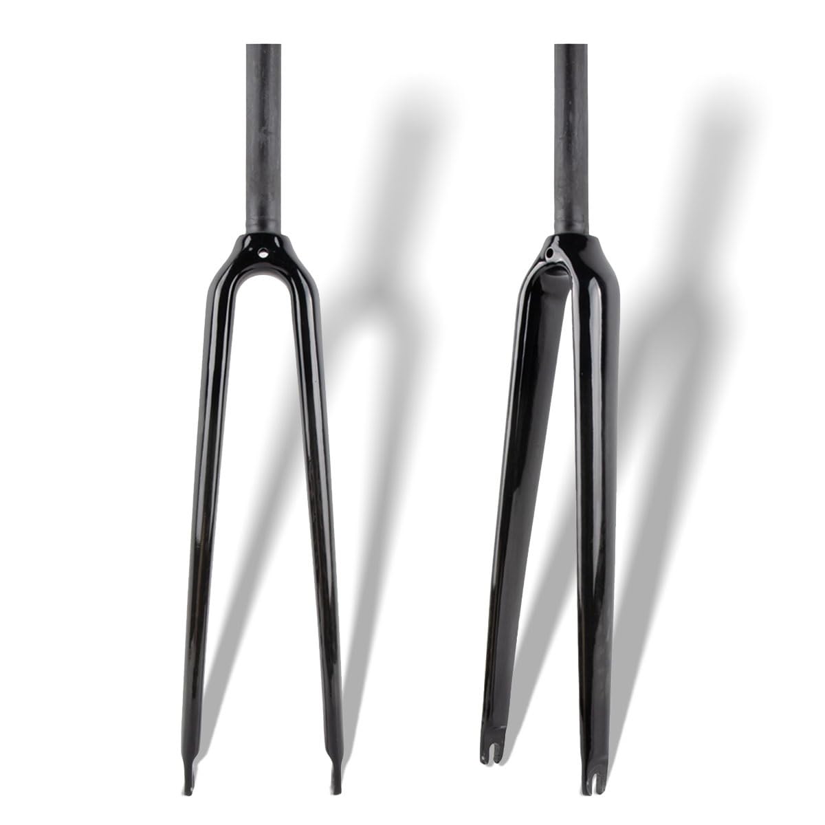WIQUYBML Carbon Rigid Fork 700C Road Bikes Forks 25.4mm Straight Steerer Tube Threadless Hard Front Quick Release 9x100mm C Brake