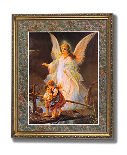 Guardian Angel Watching Over Children #2 Religious Art Print with