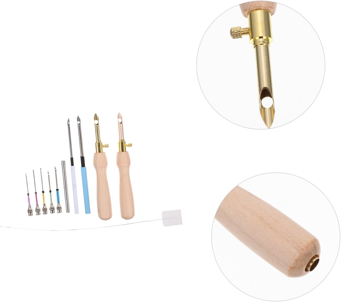 WEKAMOS Punch Needle Embroidery Kit for Beginners Tip Punch Tool 10 Colors Threads Sewing Needles Set for DIY Craft Projects