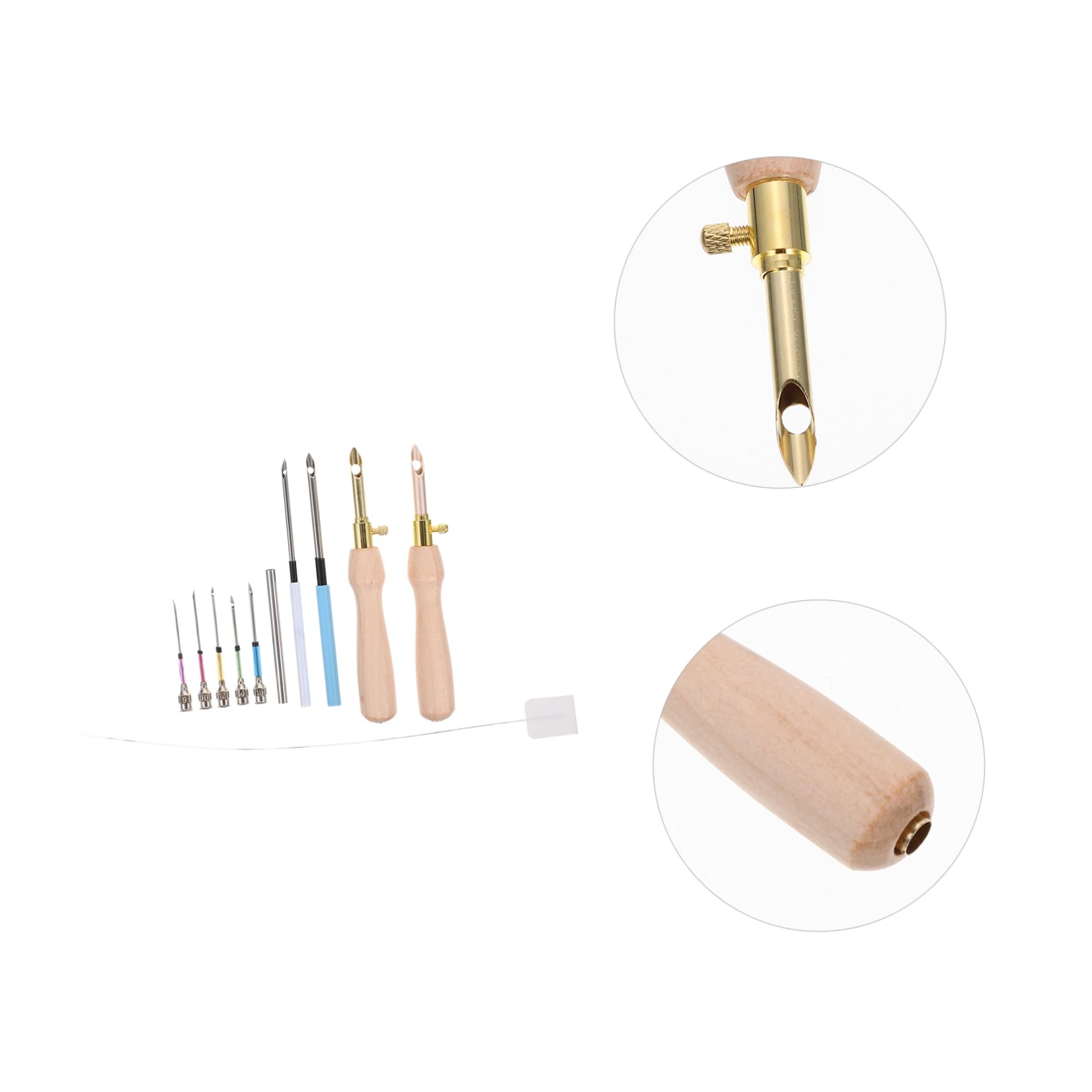 NUOBESTY 5juegos Agujas De Punch Needle Para Bordado Herramienta De Costura Mango Ergonómico Kit Para Proyectos De Bordado y Manualidades