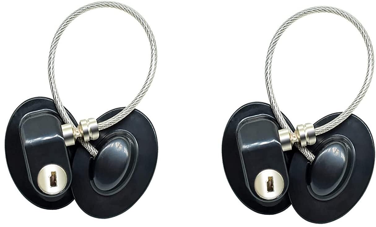 FGJsfhrDTU Window Locks Window Safety, 2pcs Window & Door Cable Restrictor Lock, Limiter With Keylor : Wit, Size(Black)