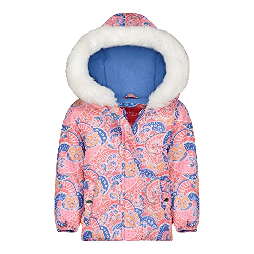 Image of LONDON FOG Baby Girls' Toddler Water Resistant Two-piece Winter Snowsuit - Includes Snowsuit + Hooded Fleece Lined Jacket