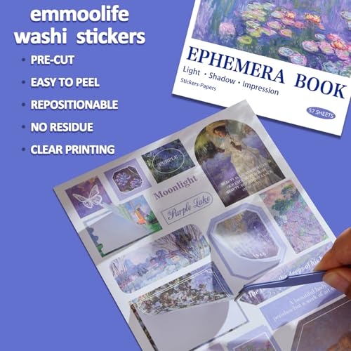 Vintage Oil Painting Scrapbook Sticker, Journaling Supplies for Junk Journal, 500+ Scrapbooking Washi Stickers & 25 Ephemera Papers Art Scrapbook Supplies for Adults Teens Women Girls Junk Journal - Image 2