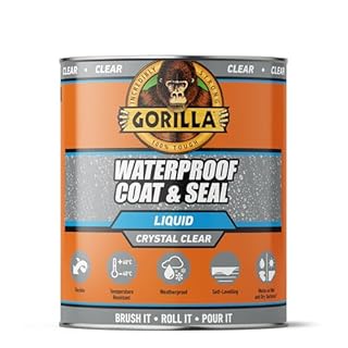 Gorilla Waterproof Coat & Seal Clear, 473ml - Weatherproof Liquid Sealant | Stops & Prevents Leaks | For Roof Tiles, Brick, Wood, Metal, Concrete, Stone, Rubber, Plastics*