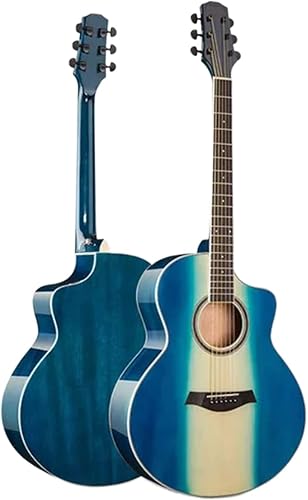 SheIRin Guitarra acústica clásica de 41 pulgadas, kit de iniciación de guitarra acustica con cuerda de acero, paquete con bolsa de concierto,