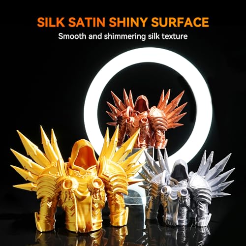 Image of TECBEARS Silk Filament 1.75, Shiny Silk PLA Filament, 3D Printer Filament with Smooth Silky Surface, Dimensional Accuracy + /- 0.02mm, Fit Most FDM 3D Printers, Silk Red 1KG