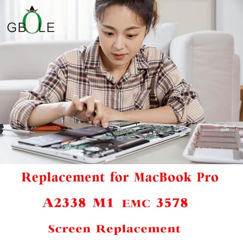 Image of A2338 M1 M2 2020 Screen Replacement for MacBook Pro Retina M1 M2 A2338 EMC 3578 8162 MYD83 MYD92 MYDA2 MYDC2 MNEQ3 MNEP3 MNEJ3 Full LED LCD Screen Display Assembly Grey