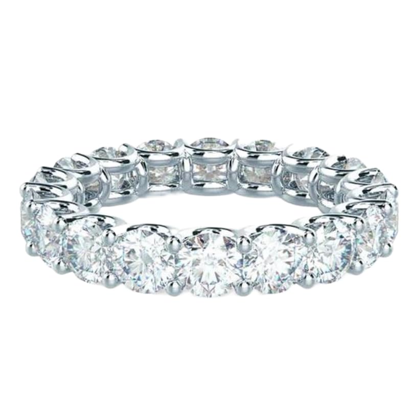 Bague d'éternité argent 925 et anneau plaqué argent CZ pour illuminer vos soirées et cocktails
