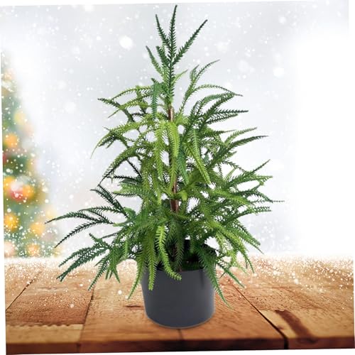 Pino Norfolk artificial mini pinos de plastico decorativos para mesa de interior 5